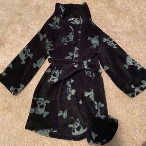 Little boys skull bath robe